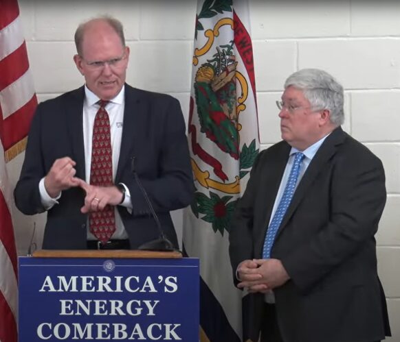 April 30, 2025 – Fidelis COO Bengt Jarlsjo addresses stakeholders with Governor Morrisey at the signing ceremony of House Bill 2014